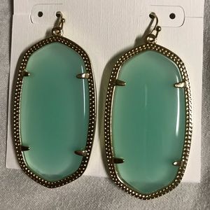 Kendra Scott Chalcedony Gold Danielle Earrings